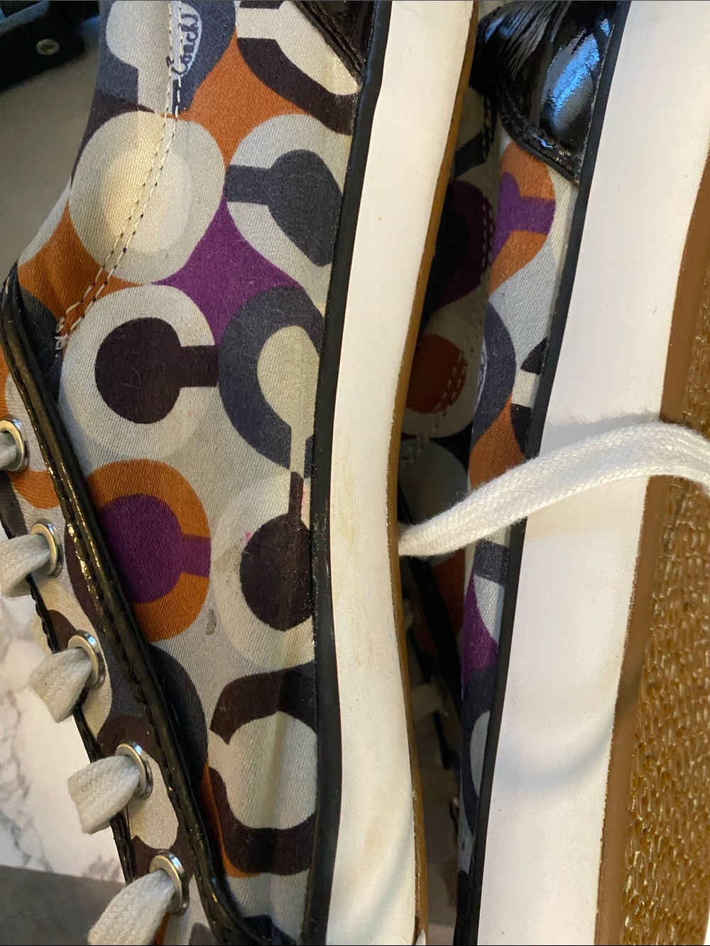 Women’s Coach Est. 1941 Multicolor Signature Print Lace-Up Sneakers Size 11 - Picture 12 of 13